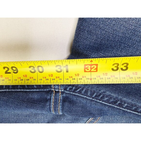 7 For All Mankind Jen 7 Size 6 Womens 31" Inseam Slim Bootcut Blue Denim Jeans - Picture 7 of 12
